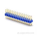 Cabeçalho de passo de 2,0 mm em linha dupla azul reto